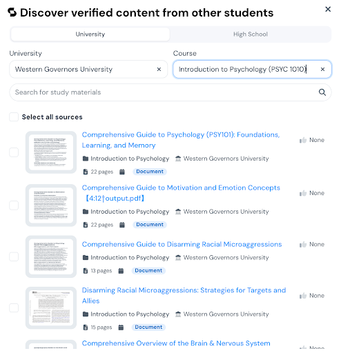 Discover Verified Content from Other Student
